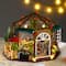 Wizardi Miniature Roombox: Wooden Coffee Shop Dollhouse Kit